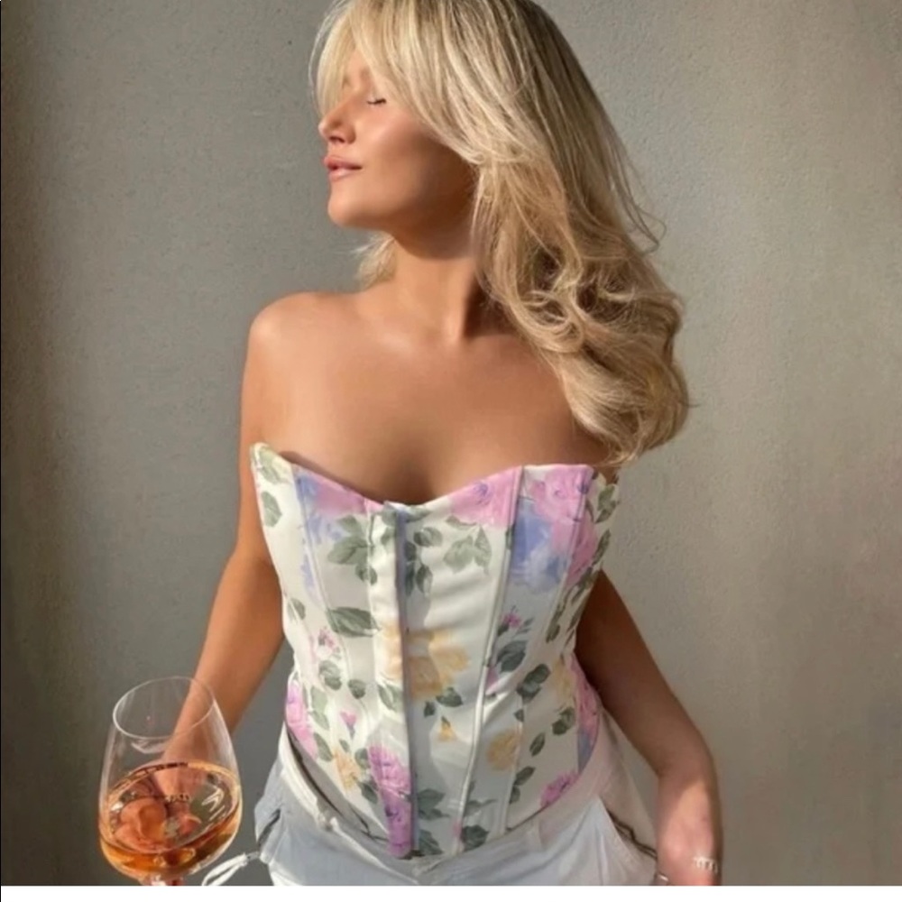 Zara floral corset Xs